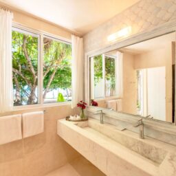 Bathroom with double vanity — Casa Cielo, Isla Mujeres, Mexico