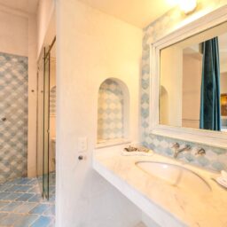 Bathroom with tiled vanity — Casa Cielo, Isla Mujeres, Mexico