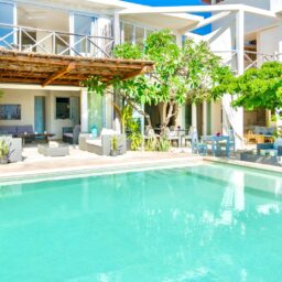 Pool and terrace seating — Casa Coco, Isla Mujeres, Mexico