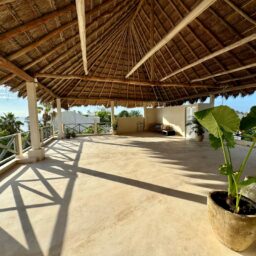 Palapa terrace with ocean view — Casa Coco, Isla Mujeres, Mexico