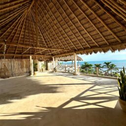 Palapa terrace with ocean view — Casa Coco, Isla Mujeres, Mexico