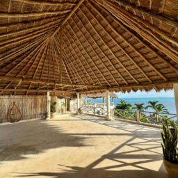 Palapa terrace with ocean view — Casa Coco, Isla Mujeres, Mexico