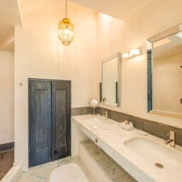 Bathroom with double vanity — Casa Lola, Isla Mujeres, Mexico